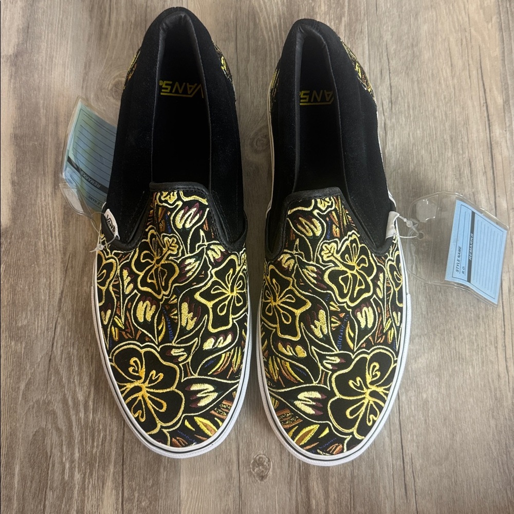 Rare Vans 2007 Sample Embroidered Floral Slip On Men’s 10.5 Unworn